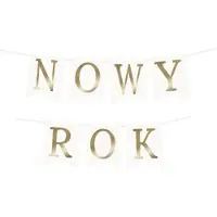 Neon Nieuwjaarsgouden banner, set van 1