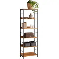 INNE - Boekenkast - eikenkleur - 6 legplanken - 60x30x178 cm