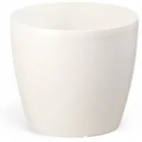 Lamela Crèmekleurige plastic pot met deksel, 15,5 cm, Magnolia