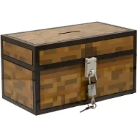 Paladone Minecraft spaarpot in kistvorm – met slot –