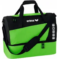 Erima Sports bag with bottom compartment - Green / Black
