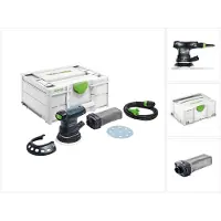 Festool ETS 125 REQ-Plus excentrische schuurmachine 250 W 2 mm slag 125 mm in Systainer + accessoires ( 574636 ) + extra stofzak