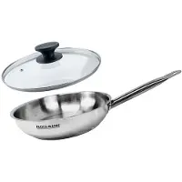Fackelmann Set van 1 pan van 24 cm roestvrij staal en glazen deksel Eterna
