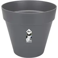 Elho Loft Urban Rond 60 - Grote Bloempot voor Buiten - Waterreservoir - 100% Gerecycled Plastic - Ø 58.0 x H 54.0 cm - Antraciet