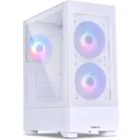 Lian Li Lancool 205, Midi-tower, computerbehuizing, wit, ATX, micro ATX, Mini-ITX, met zijpaneel van gehard glas, 16 cm