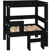 vidaXL Hondenmand 55,5x53,5x60 cm massief grenenhout zwart