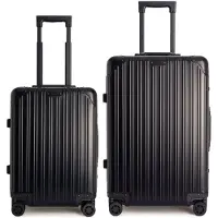 Create - Harde aluminium koffer met TSA-slot en multidirectionele wielen - Set: S en M - LUGGAGE ALUMINIUM