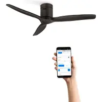 Create - Plafondventilator 40W silent Ø132 cm - Met Verlichting drie temperaturen - Met Afstandsbediening - 6 Snelheden - Timer - Zomer/Winter functie - Wit - WIND CALM