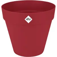 Elho Loft Urban Rond 20 - Bloempot voor Buiten - Ø 19.3 x H 17.5 cm - Theater rood