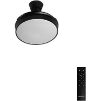 Create - Plafondventilator 40W stille intrekbare bladen Ø91cm met licht - Zwart - Afstandsbediening - WIND CLEAR