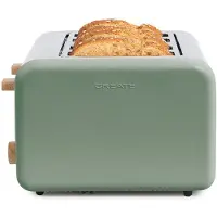 Create - Broodrooster voor breed brood - 6 bruiningsniveaus - 1500W - Sage - TOAST RETRO