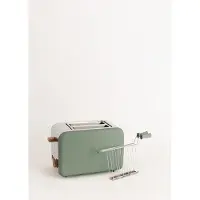 Create -Pack TOAST RETRO Klein Broodrooster voor breed brood + SET VAN 2 TOSTIKLEMMEN om Sandwiches