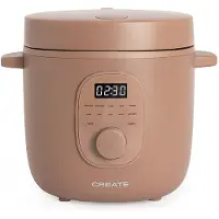 Create - Multifunctionele elektrische rijstkoker met stoommandje - Mokka - 1.2L - RICE COOKER STUDIO