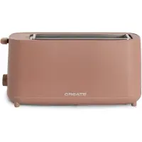 Create - Broodrooster 950W - Met veiligheidssysteem - Zes vermogensstanden - Mokka - TOAST STUDIO XL