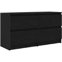 vidaXL Tv-meubel 100x35x54 cm bewerkt hout zwart