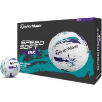 TaylorMade SpeedSoft Ink Golfballen 2026 - Paars Turquoise - 12 Stuks