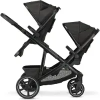 Deryan Evy V2 Duo Kinderwagen - Uitbreidbaar - Extra zitje - Zwart