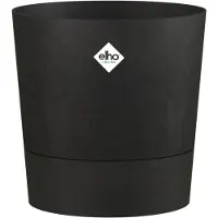 Elho Foss Rond 43cm - Bloempot voor Binnen - 100% Gerecycled Plastic - Ø 43 x H 42.5 - Living black