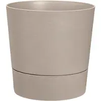 Elho Foss Rond 35cm - Bloempot voor Binnen - 100% Gerecycled Plastic - Ø 34.5 x H 34.1 - Paddenstoel beige