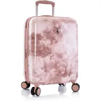 Heys Black Camo 4 wielen Cabinewagen S 53 cm met uitbreidingsplooi roze