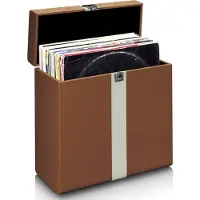 Lenco platenkoffer - Vinyl houder voor 30 platen - bruin