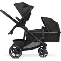 Deryan Evy V2 Kinderwagen - Duo Kinderwagen - Uitbreidbaar - Inclusief reiswieg - Zwart