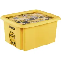 Keeeper Karolina Minions Mosaic opbergbox, 24 liter, geel, 355 x 425 x 225 mm