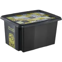 Keeeper opbergbox Karolina Minions Mosaic, 15 liter, zwart, 380 x 295 x 205 mm
