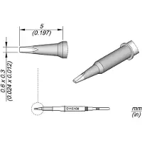 JBC C115108 Soldeerpunt Beitelvorm, Recht Grootte soldeerpunt 0.3 mm Inhoud: 1 stuk(s)