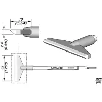 JBC C245949 Soldeerpunt Mesvorm, onder een hoek Grootte soldeerpunt 32 mm Lengte soldeerpunt: 10 mm Inhoud: 1 stuk(s)