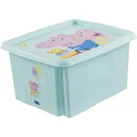 Keeeper opbergbox Karolina Peppa Pig, 24 liter, aquamarijn