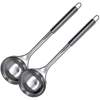 Fackelmann Set van 2 soeplepels van 32 cm roestvrij staal Elemental