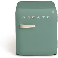 Create - Koelkast in retrostijl - Sage - Handvat Zand - FRIDGE RETRO 48L
