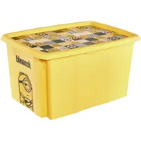 Keeeper opbergbox Karolina Minions Mosaic, 45 liter, geel, 400x555x300 mm