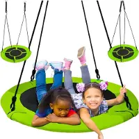 Malatec Nestschommel - Ø120 cm - tot 150 kg - groen-zwart