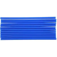 Fackelmann Set van 12 blauwe plastic rietjes 23 cm Bar Concept