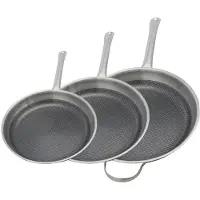 Elo Set of 3 induction frying pans - - Relief Solutions - 18/10 stainless steel ELODUR Select non-stick - ? 24-28-32 cm