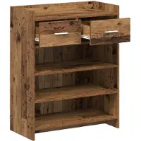 vidaXL Schoenenkast 73,5 x 36 x 92 cm Bewerkt hout Oud hout