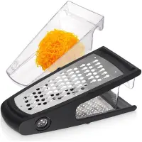Ultra clean touch - Keukentarka met Opvangbak - 24 cm - Roestvrij Staal - Twee Zijden - Antislip