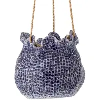 Creative Collection Hangbloempot aardewerk blauw Lottie 17cm