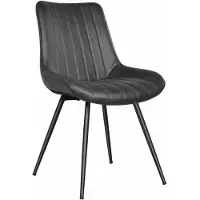 Lizzely Garden & Living SET DEAL: 6 stuks Eetkamerstoel Susta grijs microvezel eetstoel zetel