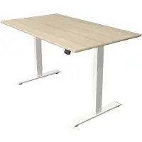 Kerkmann Büromöbelfabrik Move 1 Zit-sta-bureau Rechthoekig Ahorn T-Voet 1.400 (B) x 800 (D) x 1.230 (H) mm Melamine, staal