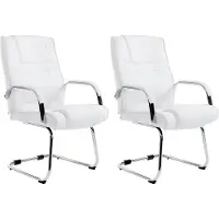 CLP Set van 2 stoelen Attila met metalen frame, wit