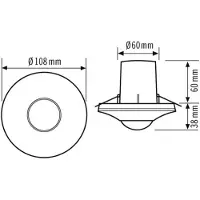 ESYLUX EP10428807 Aanwezigheidsmelder (plafond) Wit