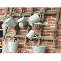 Esschert Design Zinken emmer/bloempot/plantenpot met handvat 5 liter - IJzeren emmer / teil
