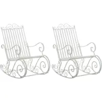 CLP Metalen schommelstoel Smile (set van 2 stuks) - Wit