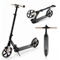 Kinderkraft FREELY - Opvouwbare step vanaf 5 jaar - ABEC-7 lagers - Verstelbare stuurhoogte - maximale belasting 100 kg - Beige