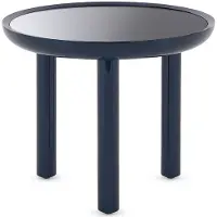 Kartell K-Top Tafel Ø 60 cm x H 50 cm | Smoked Mirror|Blue