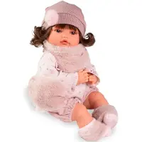 MuÑecas Antonio Juan Beni Cried Winter Baby Doll Roze Kinderen