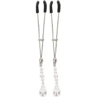 Taboom - Tweezers With Pearls - Bondage / SM Nipple clamps Zilver